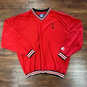 Vintage 90s University of Cincinnati Bearcats Red Starter Pullover Jacket XXL